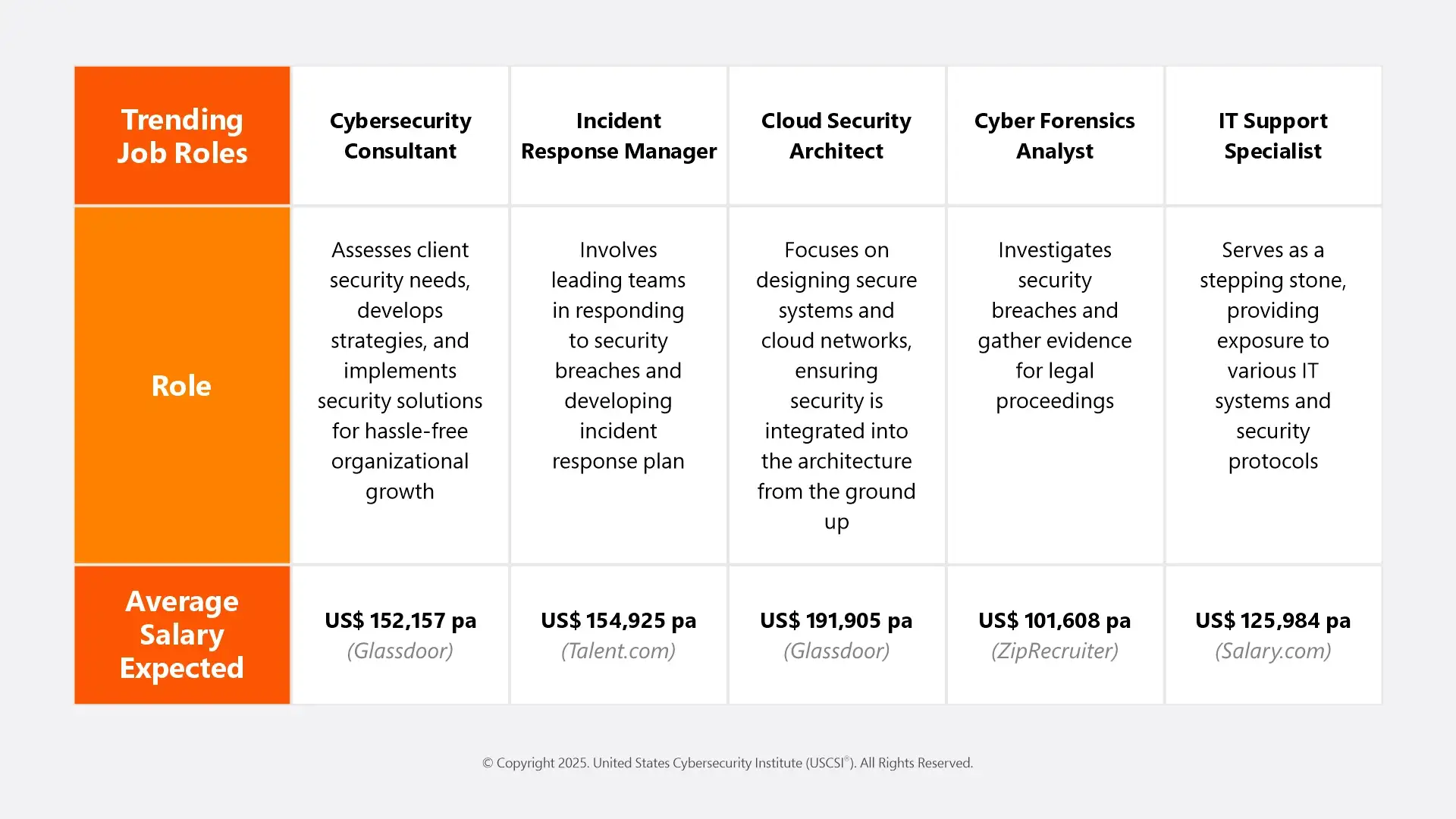 Cybersecurity Career Roles on Offer